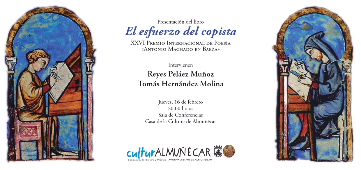 El escritor y poeta Toms Hernndez Molina presenta hoy jueves su libro 